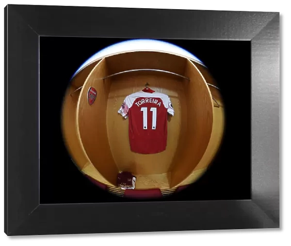 Lucas Torreira's Arsenal Shirt in Arsenal Dressing Room Before Arsenal vs Manchester City (2018-19)