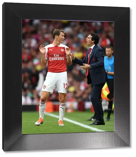 Unai Emery and Stephan Lichtsteiner: Arsenal FC vs Manchester City, Premier League 2018-19