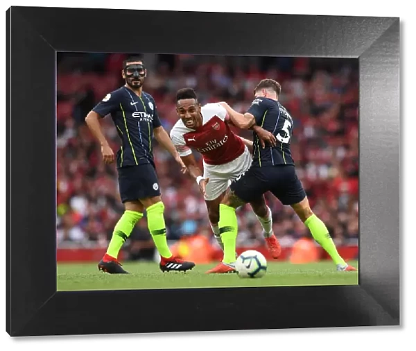 Pierre-Emerick Aubameyang (Arsenal) John Stones (Man City). Arsenal 0: 2 Manchester City