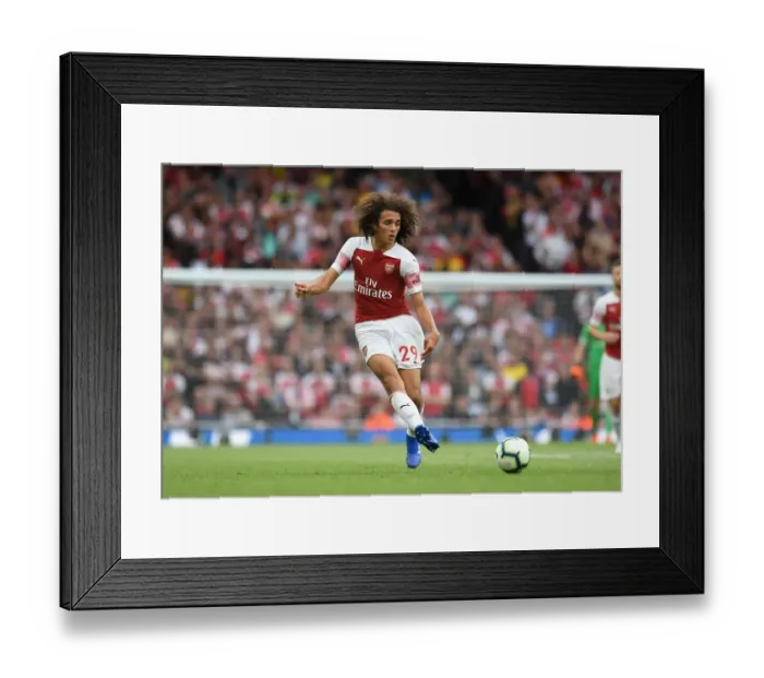 Framed Print : Matteo Guendouzi: Arsenal's Midfield Star in Action Against Manchester City (2018-19)