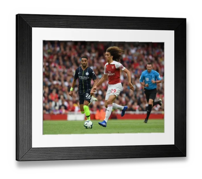 Framed Print : Matteo Guendouzi: Arsenal's Midfield Maestro in Action Against Manchester City, Premier League 2018-19 Framed Print : Matteo Guendouzi: Arsenal's Midfield Maestro in Action Against Manchester City, Premier League 2018-19