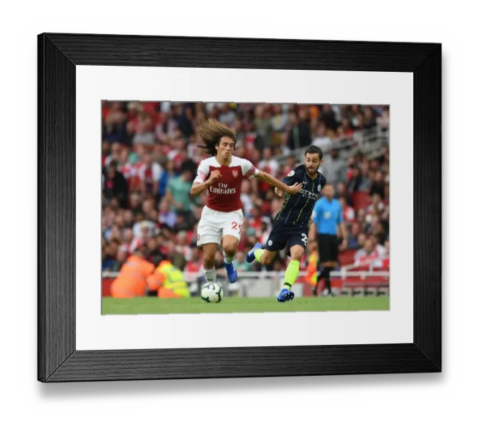 Framed Print : Clash of Midfield Maestros: Guendouzi vs. Silva - Arsenal v Manchester City (2018-19) Framed Print : Clash of Midfield Maestros: Guendouzi vs. Silva - Arsenal v Manchester City (2018-19)