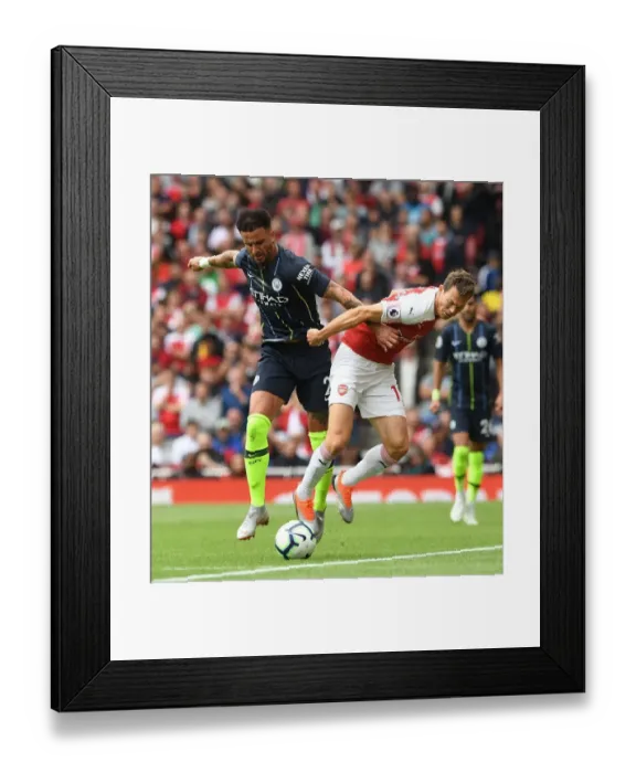 Framed Print : Arsenal vs Manchester City: Lichtsteiner vs Walker - Premier League Battle (2018-19)