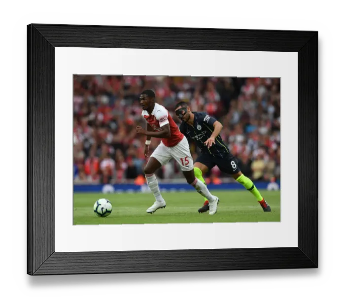Framed Print : Clash of Midfielders: Ainsley Maitland-Niles vs Ilkay Gundogan (Arsenal v Manchester City, 2018-19) Framed Print : Clash of Midfielders: Ainsley Maitland-Niles vs Ilkay Gundogan (Arsenal v Manchester City, 2018-19)