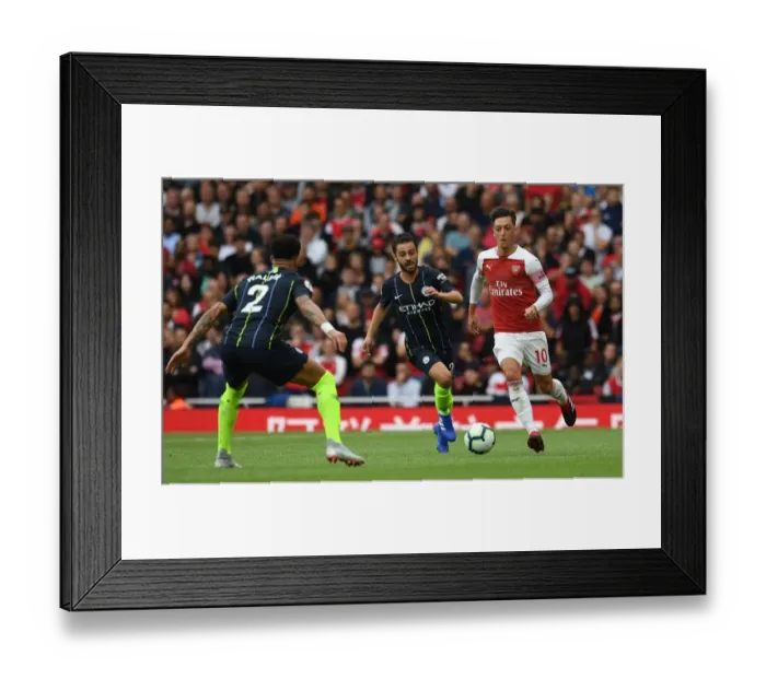 Framed Print : Clash of Talents: Ozil vs. Bernardo Silva - Arsenal vs. Manchester City, Premier League 2018-19 Framed Print : Clash of Talents: Ozil vs. Bernardo Silva - Arsenal vs. Manchester City, Premier League 2018-19