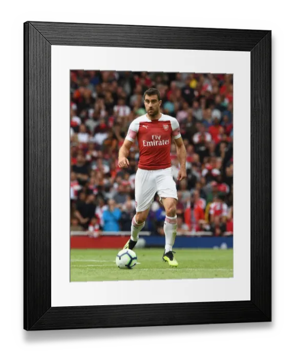 Framed Print : Sokratis in Action: Arsenal vs Manchester City, Premier League 2018-19