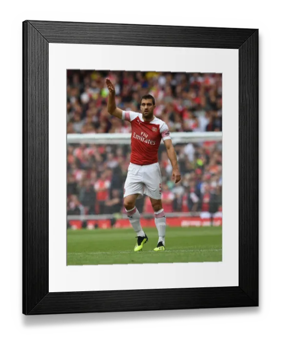 Framed Print : Sokratis Papastathopoulos in Action: Arsenal vs Manchester City, Premier League 2018-19