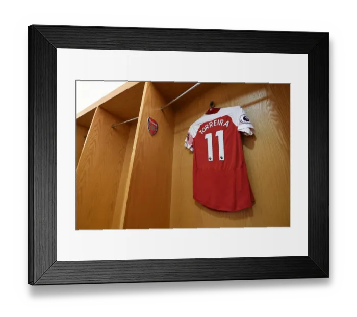 Framed Print : Lucas Torreira's Arsenal Jersey in Arsenal Changing Room Before Arsenal vs Manchester City (2018-19) Framed Print : Lucas Torreira's Arsenal Jersey in Arsenal Changing Room Before Arsenal vs Manchester City (2018-19)
