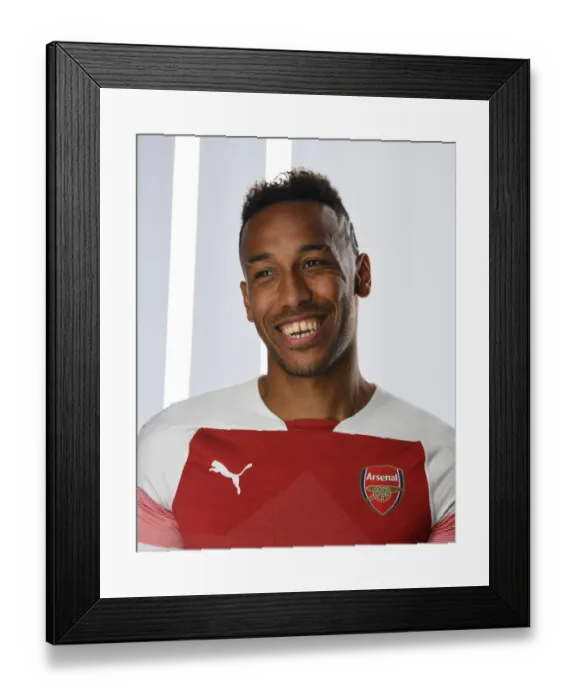 Framed Print : Arsenal Football Club: Aubameyang at 2018 / 19 First Team Photo Call Framed Print : Arsenal Football Club: Aubameyang at 2018 / 19 First Team Photo Call