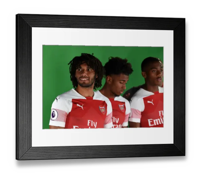 Framed Print : Arsenal First Team: Mohamed Elneny at 2018 / 19 Photo Call