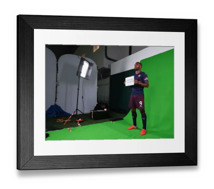Framed Print : Arsenal First Team 2018 / 19: Alexandre Lacazette at Photo Call