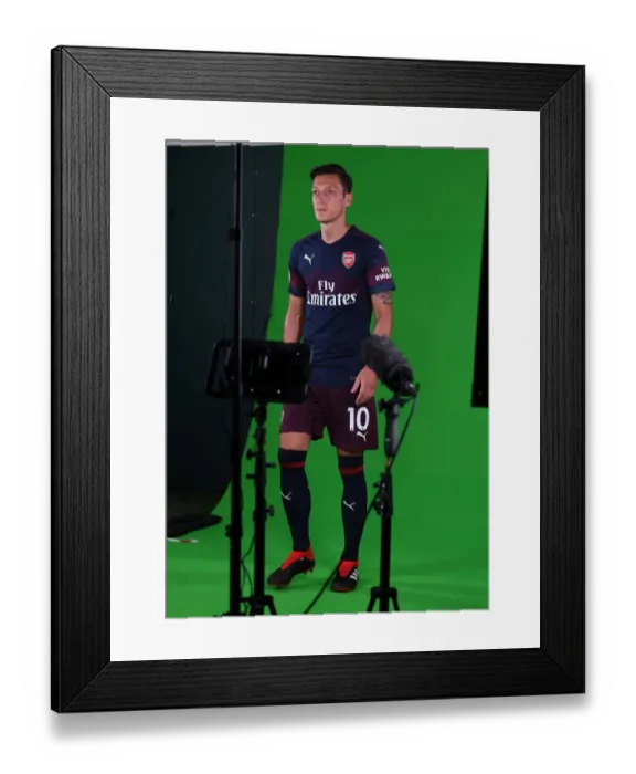 Framed Print : Mesut Ozil at Arsenal's 2018 / 19 First Team Photo Call
