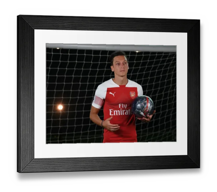 Framed Print : Mesut Ozil at Arsenal's 2018 / 19 First Team Photo Call