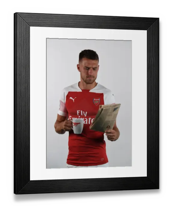 Framed Print : Arsenal First Team 2018 / 19: Aaron Ramsey at Photo Call