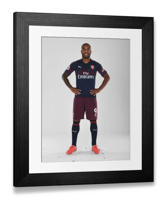 Framed Print : Arsenal First Team 2018 / 19: Alex Lacazette at Photo Call