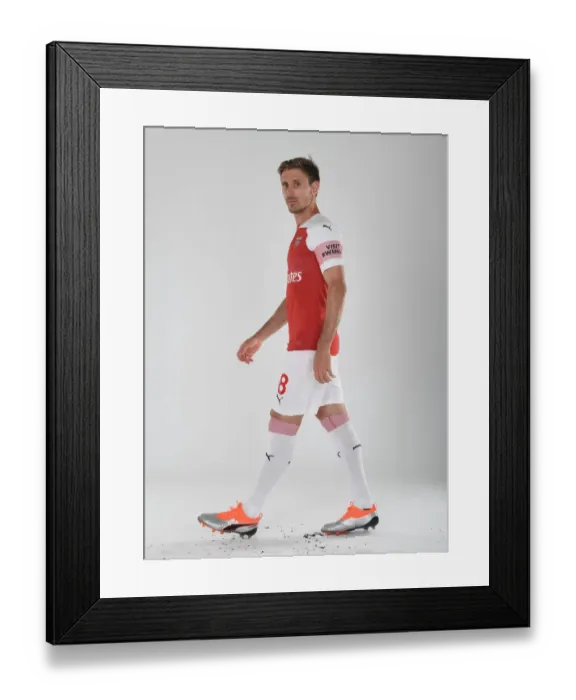 Framed Print : Arsenal First Team 2018 / 19: Nacho Monreal at Photo Call