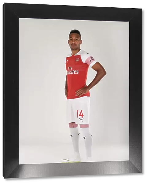 Arsenal's Pierre-Emerick Aubameyang at 2018 / 19 First Team Photo-call