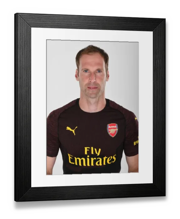 Framed Print : Arsenal FC: Petr Cech at 2018-19 First Team Photo Call Framed Print : Arsenal FC: Petr Cech at 2018-19 First Team Photo Call