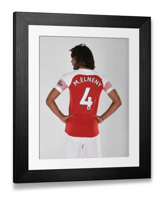 Framed Print : Arsenal's Mo Elneny at 2018 / 19 First Team Photo Call