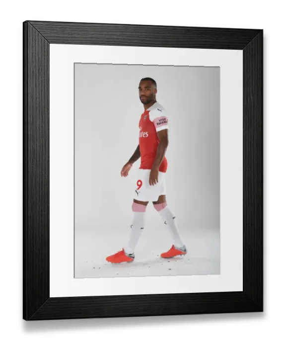 Framed Print : Arsenal First Team 2018 / 19: Alex Lacazette at Photo Call Framed Print : Arsenal First Team 2018 / 19: Alex Lacazette at Photo Call
