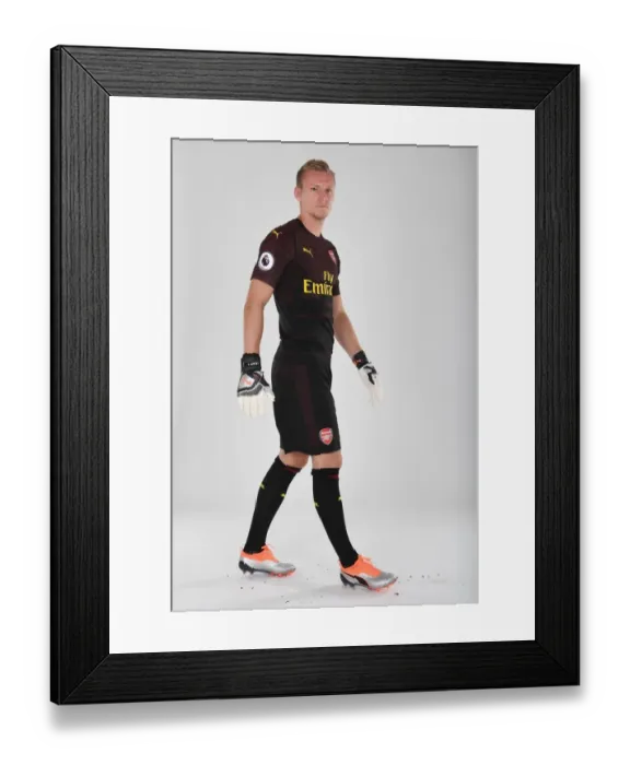Framed Print : Arsenal's Bernd Leno at 2018 / 19 First Team Photocall
