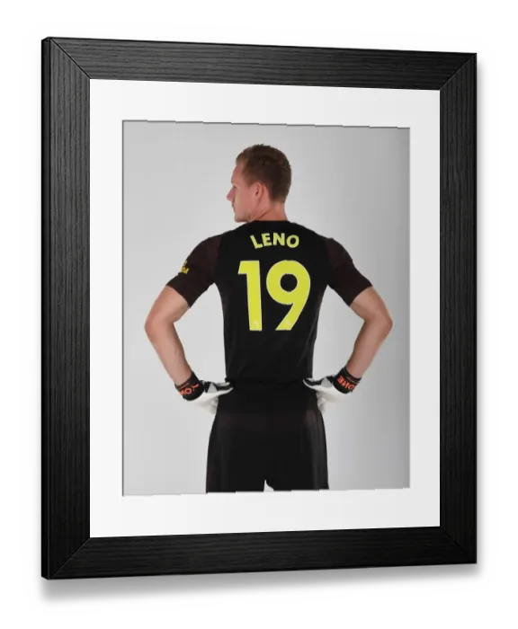 Framed Print : Arsenal FC: 2018-19 First Team - Bernd Leno