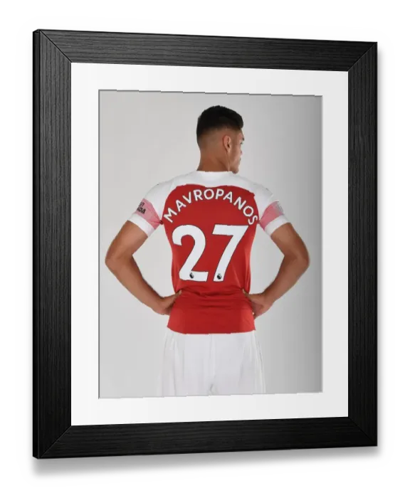 Framed Print : Arsenal's Konstantinos Mavropanos at 2018 / 19 First Team Photo Call