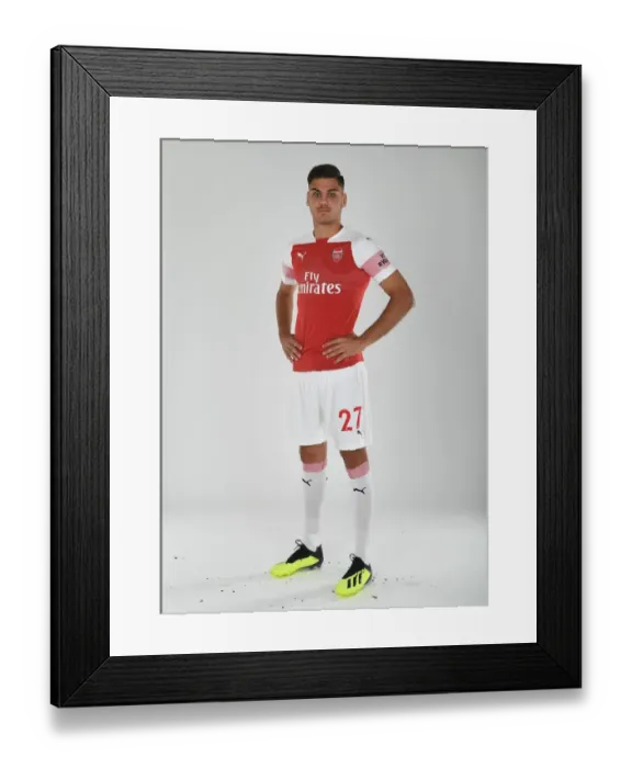 Framed Print : Arsenal's Konstantinos Mavropanos at 2018 / 19 First Team Photo Call