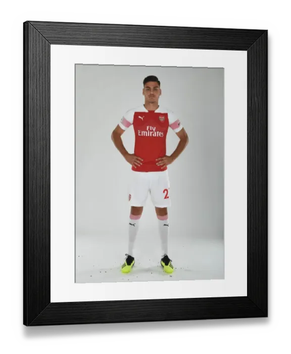 Framed Print : Arsenal's Konstantinos Mavropanos at 2018 / 19 First Team Photo Call
