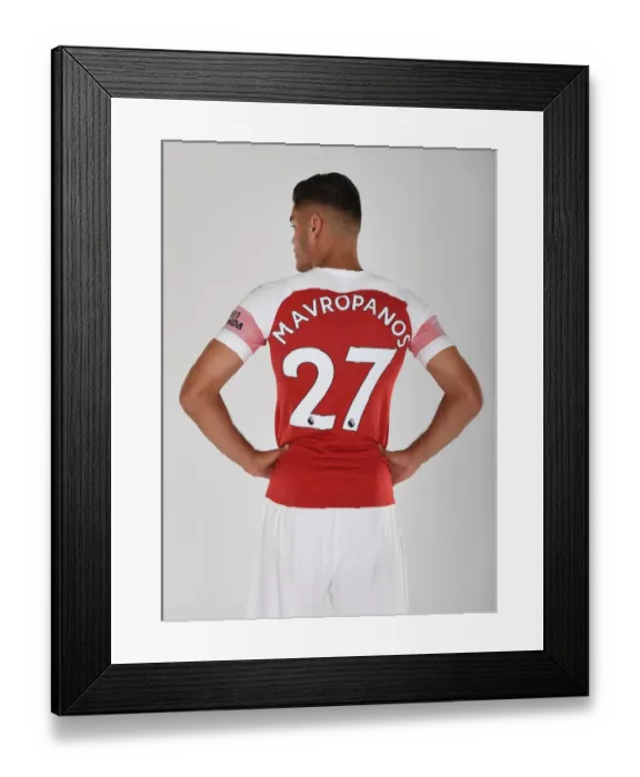 Framed Print : Arsenal's Konstantinos Mavropanos at 2018 / 19 First Team Photo Call Framed Print : Arsenal's Konstantinos Mavropanos at 2018 / 19 First Team Photo Call
