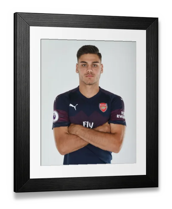 Framed Print : Arsenal's Konstantinos Mavropanos at 2018 / 19 First Team Photo Call Framed Print : Arsenal's Konstantinos Mavropanos at 2018 / 19 First Team Photo Call