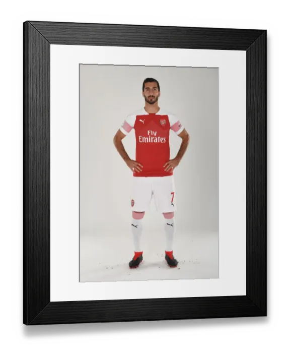 Framed Print : Arsenal Football Club: Mkhitaryan at 2018 / 19 First Team Photo Call