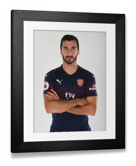Framed Print : Arsenal First Team: Henrikh Mkhitaryan at 2018 / 19 Photo-call