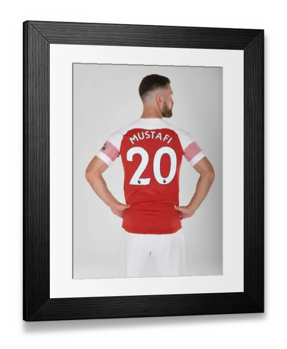 Framed Print : Arsenal's Shkodran Mustafi at 2018 / 19 First Team Photo Call Framed Print : Arsenal's Shkodran Mustafi at 2018 / 19 First Team Photo Call