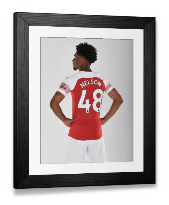 Framed Print : Reiss Nelson at Arsenal's 2018 / 19 First Team Photo Call Framed Print : Reiss Nelson at Arsenal's 2018 / 19 First Team Photo Call
