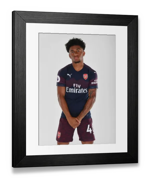 Framed Print : Reiss Nelson at Arsenal's 2018 / 19 First Team Photo Call Framed Print : Reiss Nelson at Arsenal's 2018 / 19 First Team Photo Call