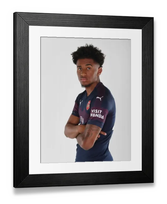 Framed Print : Arsenal First Team: Reiss Nelson at 2018 / 19 Photo Call Framed Print : Arsenal First Team: Reiss Nelson at 2018 / 19 Photo Call