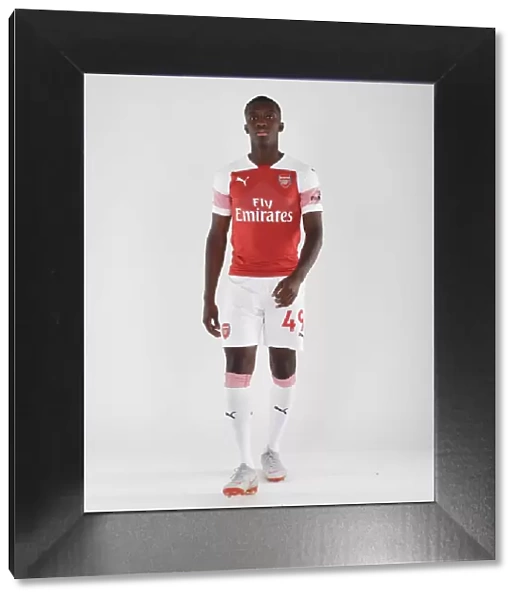 Arsenal's Eddie Nketiah at 2018 / 19 First Team Photo Call
