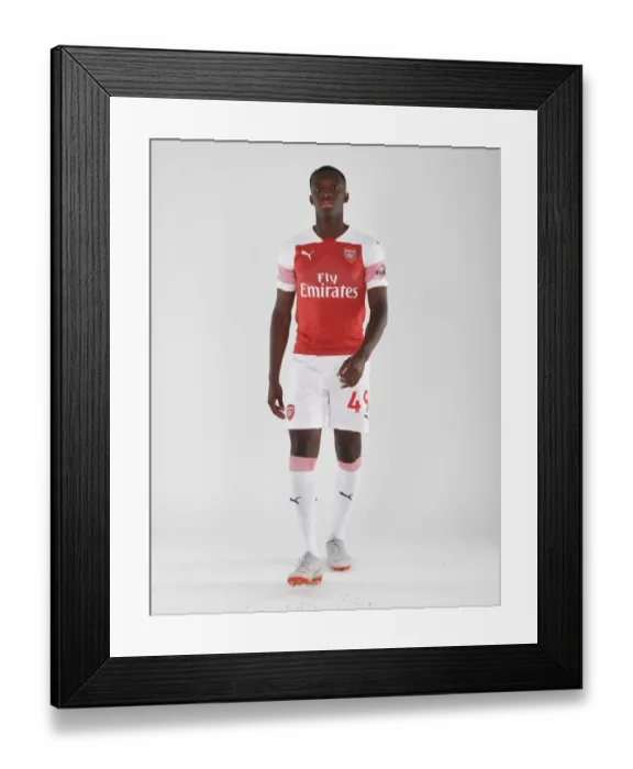 Framed Print : Arsenal's Eddie Nketiah at 2018 / 19 First Team Photo Call Framed Print : Arsenal's Eddie Nketiah at 2018 / 19 First Team Photo Call