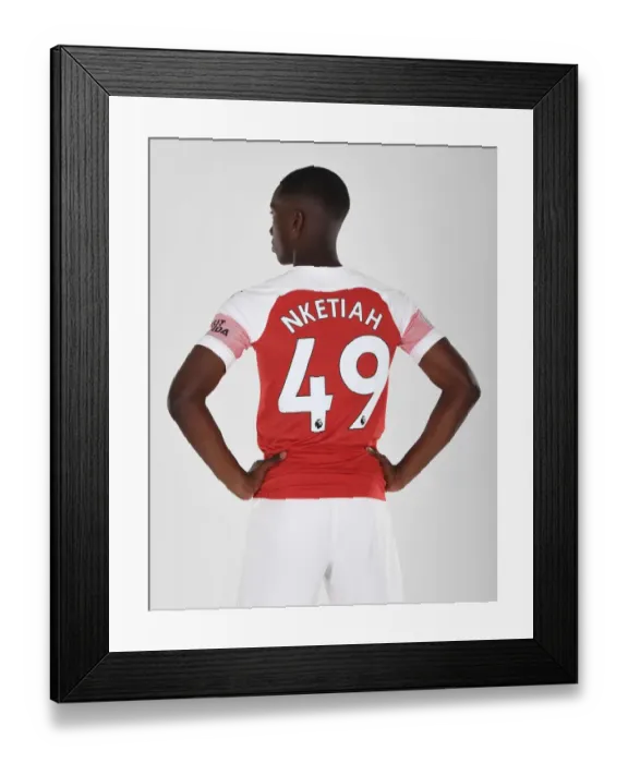 Framed Print : Arsenal First Team: Eddie Nketiah at 2018 / 19 Photo Call Framed Print : Arsenal First Team: Eddie Nketiah at 2018 / 19 Photo Call