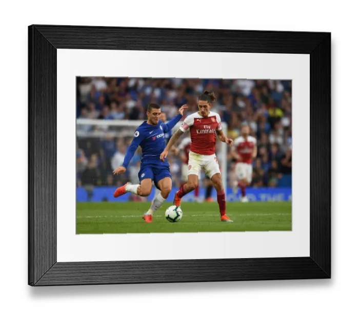 Framed Print : Clash of Skills: Bellerin vs. Kovacic - A Premier League Battle