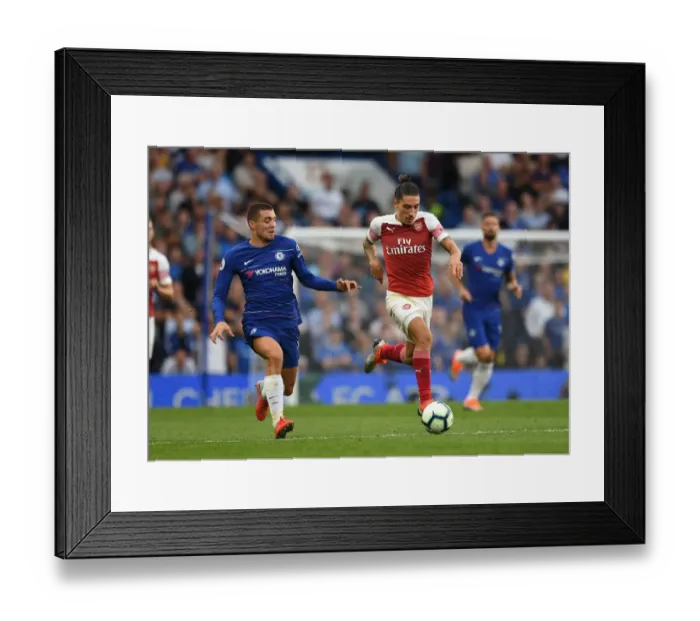Framed Print : Clash of Talents: Bellerin vs. Kovacic - Chelsea vs. Arsenal, Premier League 2018-19