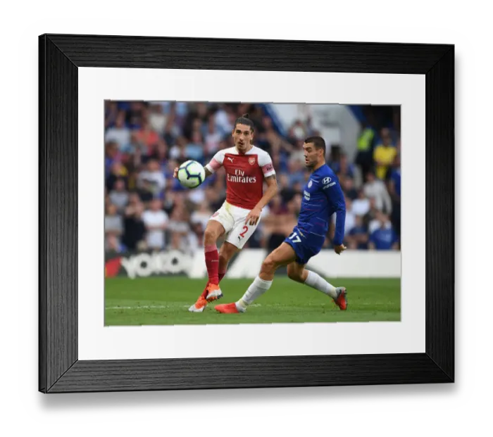 Framed Print : Bellerin vs. Kovacic: A Premier League Battle at Stamford Bridge