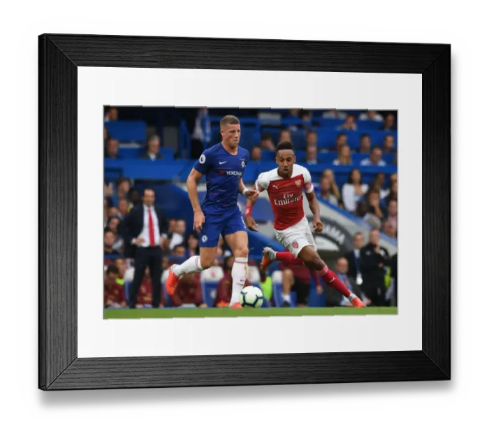 Framed Print : Aubameyang vs. Barkley: Intense Rivalry in the Premier League Clash between Chelsea and Arsenal Framed Print : Aubameyang vs. Barkley: Intense Rivalry in the Premier League Clash between Chelsea and Arsenal