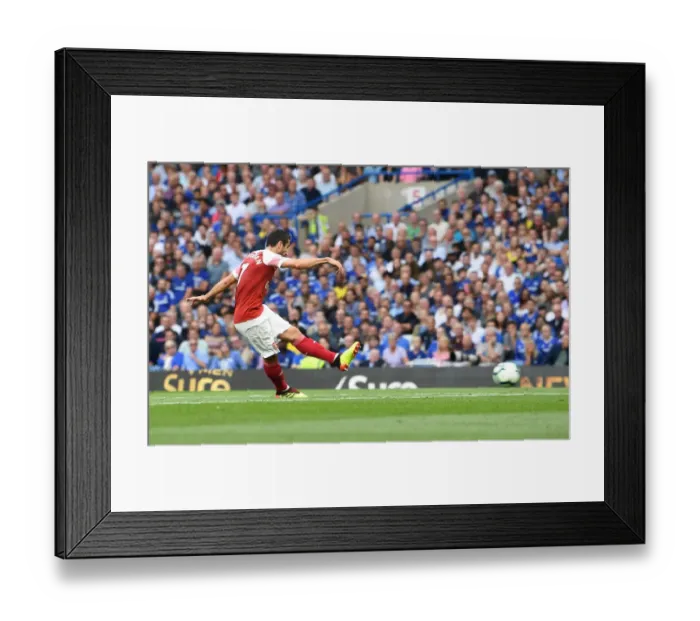 Framed Print : Henrikh Mkhitaryan Scores First Arsenal Goal Against Chelsea in 2018-19 Premier League Framed Print : Henrikh Mkhitaryan Scores First Arsenal Goal Against Chelsea in 2018-19 Premier League