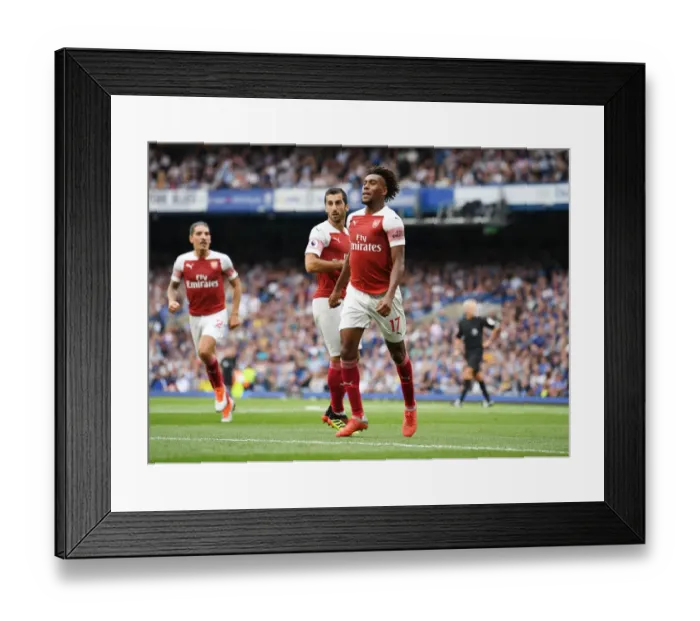 Framed Print : Alex Iwobi Scores the Second: Chelsea vs. Arsenal, Premier League 2018-19