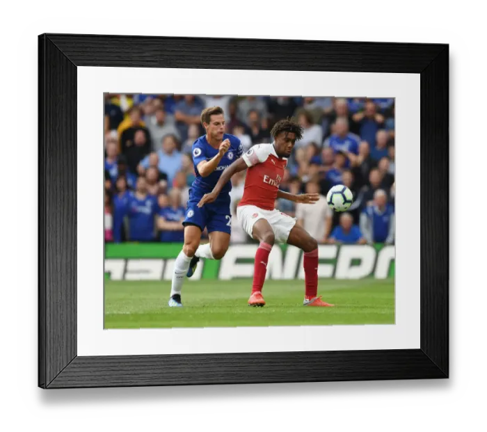 Framed Print : Clash at Stamford Bridge: Iwobi vs Azpilicueta, Premier League Showdown