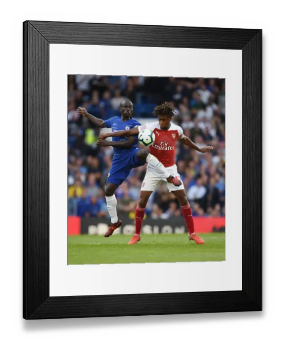 Framed Print : Clash of Midfield Titans: Iwobi vs. Kante - A Premier League Showdown
