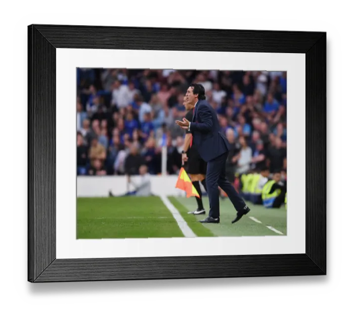 Framed Print : Unai Emery: Unyielding Determination Against Chelsea, Premier League 2018-19 Framed Print : Unai Emery: Unyielding Determination Against Chelsea, Premier League 2018-19