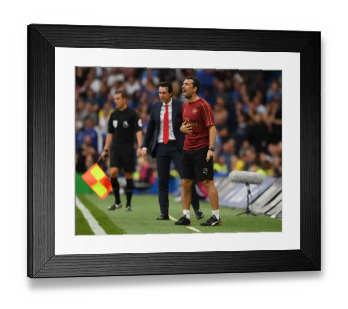 Framed Print : Juan Carlos Carcedo: Arsenal Assistant Coach at Chelsea's Stamford Bridge, Premier League 2018-19 Framed Print : Juan Carlos Carcedo: Arsenal Assistant Coach at Chelsea's Stamford Bridge, Premier League 2018-19